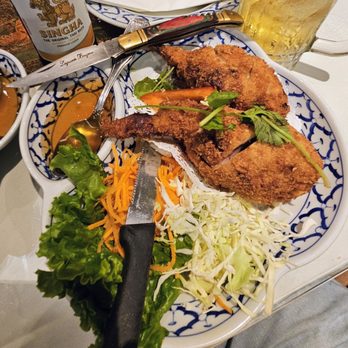 President Thai - Angel Wings are deboned chicken wings breaded with Japanese Panko and fried. It is stuffed - Thai Near Me - Pasadena, California