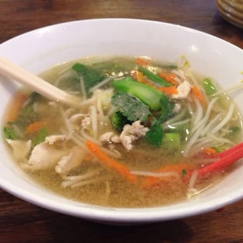 Toss Noodle Bar - Noodle-free; extra veggies & chicken in clear broth. - Asian Fusion Near Me - Berkeley, California