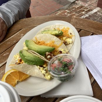 Pannikin Coffee & Tea - Breakfast tacos with bacon, egg and avocado in corn tortillas - Coffee & Tea Near Me - Encinitas, California Pannikin Coffee & Tea - Breakfast tacos with bacon, egg and avocado in corn tortillas - Coffee & Tea Near Me - Encinitas, California