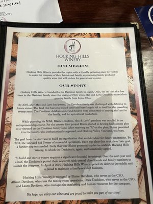 Menu photo 5 Hocking Hills Winery Logan, OH