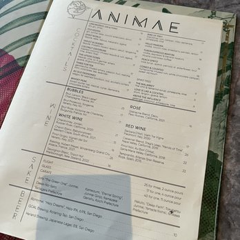 Animae - Menu - Asian Fusion Near Me - San Diego, California Animae - Menu - Asian Fusion Near Me - San Diego, California