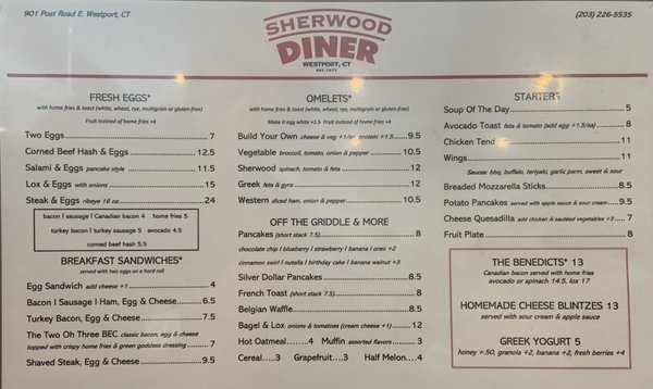 Menu photo 2 Sherwood Diner Westport, CT Menu photo 2 Sherwood Diner Westport, CT