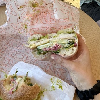 Pearl’s Bagels - Green monster w/ pickled red onions - Bagels Near Me - Washington, DC, District of Columbia Pearl’s Bagels - Green monster w/ pickled red onions - Bagels Near Me - Washington, DC, District of Columbia
