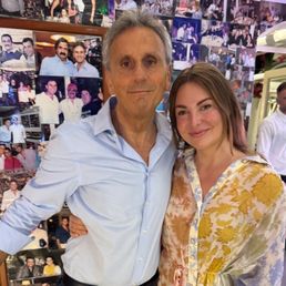 Owner of restaurant with my GF.