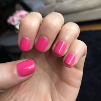Cuticle - (hot pink gel nails for the summer. Going on 2 weeks and they look GREAT) - Nail Salons Near Me - Chicago, Illinois