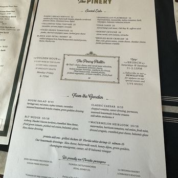 The Pinery - Menu 2026 - American Near Me - Orlando, Florida The Pinery - Menu 2026 - American Near Me - Orlando, Florida