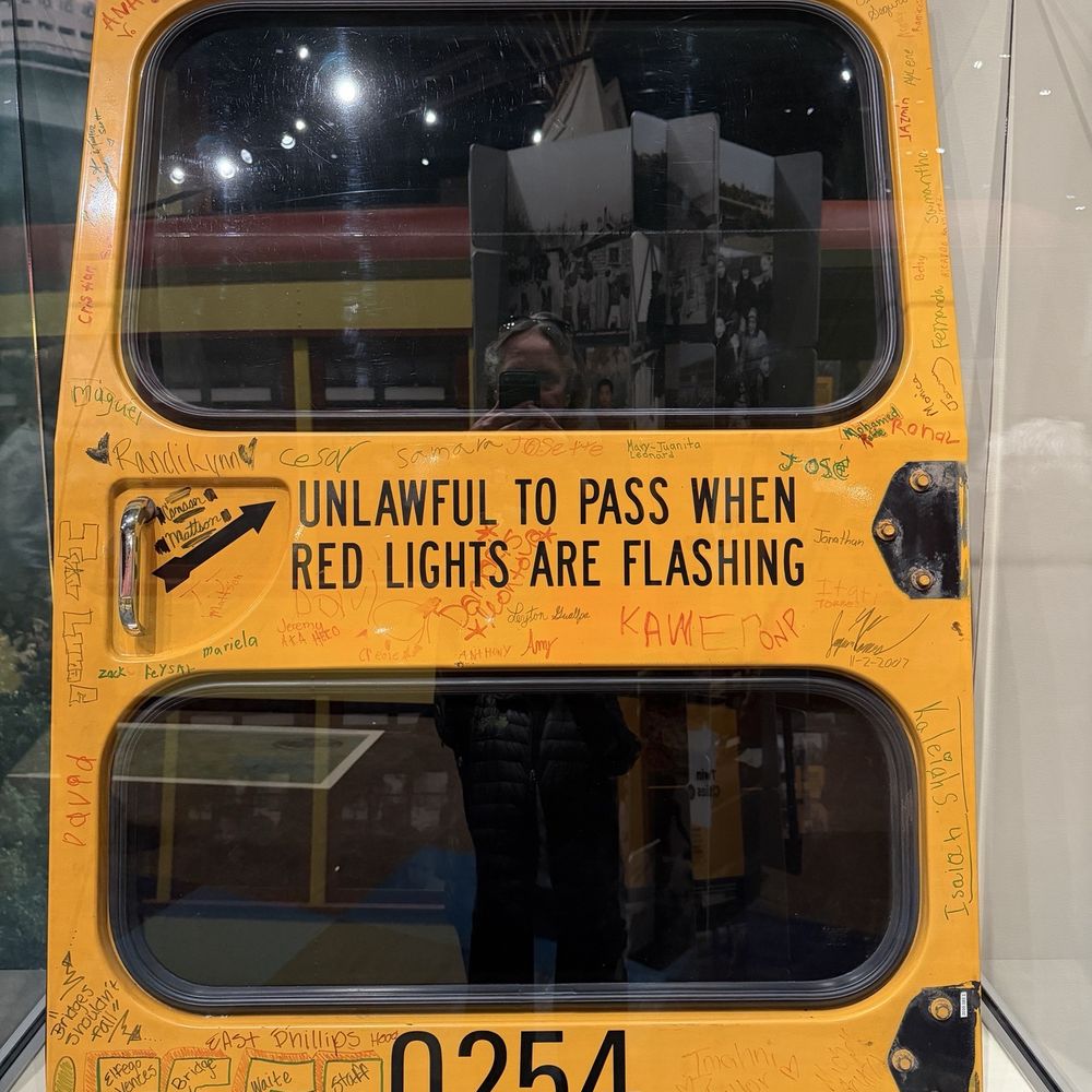 Minnesota History Center - School bus door from the I-35 bridge collapse - Museums Near Me - Saint Paul, Minnesota