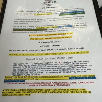Tapsilog Cantina - Welcome menu - Filipino Near Me - Santa Clara, California Tapsilog Cantina - Welcome menu - Filipino Near Me - Santa Clara, California