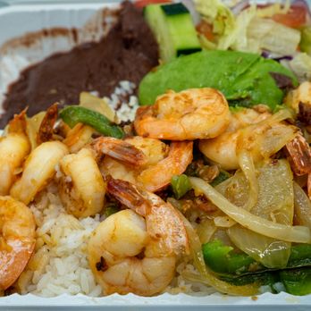 ESQUINA DEL BUEN SABOR - Camarones al Ajillo (Garlic Shrimp): $18. Take-out. Meh. Small shrimp, could have more flavor. - Honduran Near Me - Flushing, New York ESQUINA DEL BUEN SABOR - Camarones al Ajillo (Garlic Shrimp): $18. Take-out. Meh. Small shrimp, could have more flavor. - Honduran Near Me - Flushing, New York