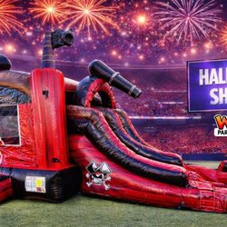 Wow Party Rentals - pirate bounce house with slide