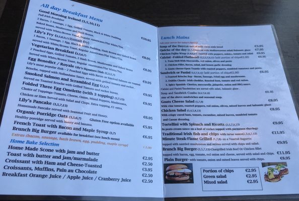 Menu photo 3 Lily's Cafe Dublin, D