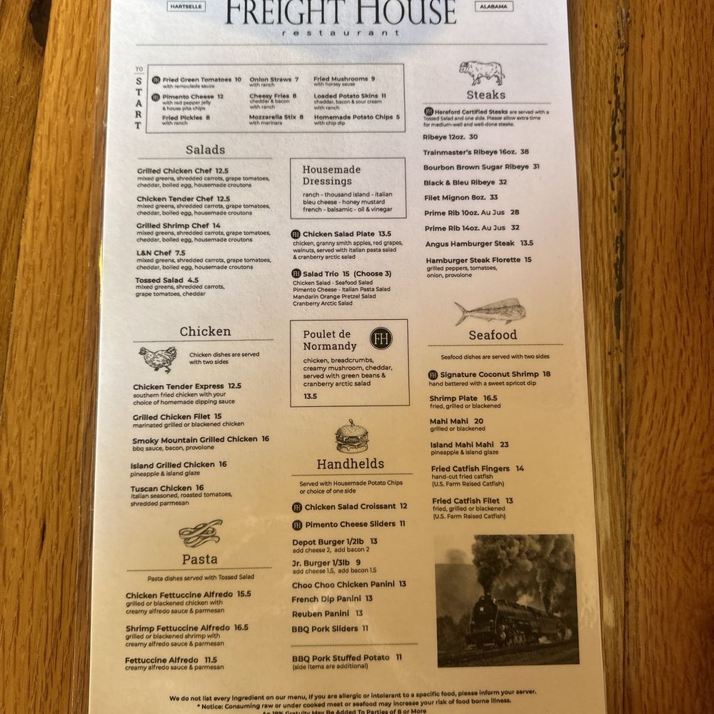 Freight House Restaurant - New American Near Me - Hartselle, Alabama Freight House Restaurant - New American Near Me - Hartselle, Alabama