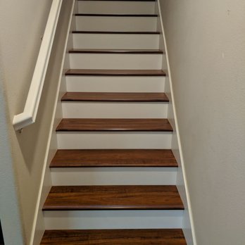 SCV Floorsmith - White riser laminate stairs - Flooring Near Me - Naperville, Illinois