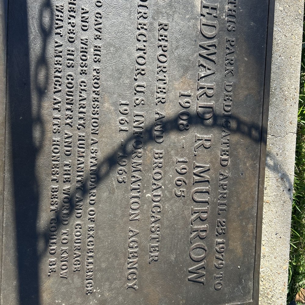 Edward R Murrow Park - Plaque - Parks Near Me - Washington, DC, District of Columbia
