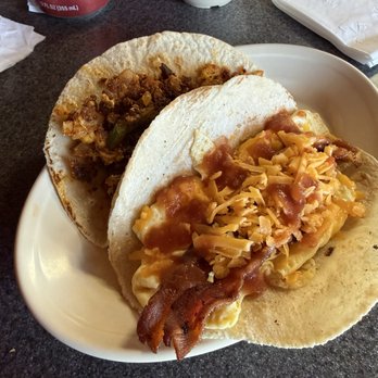 Paula's Mexican Restaurant - El Rey taco and Bacon Egg and Cheese taco. - Tex-Mex Near Me - Arlington, Texas Paula's Mexican Restaurant - El Rey taco and Bacon Egg and Cheese taco. - Tex-Mex Near Me - Arlington, Texas