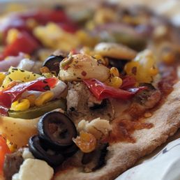 mozzarella, feta, spinach, beef, chicken, corn, jalapeño, sweet red pepper, pineapple, shrooms, olives, oregano, onion, crushed red pepper mozzarella, feta, spinach, beef, chicken, corn, jalapeño, sweet red pepper, pineapple, shrooms, olives, oregano, onion, crushed red pepper
