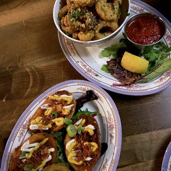 DC Vegan - King Trumpet Calamari, Potato Skins - Vegan Near Me - Washington, DC, District of Columbia