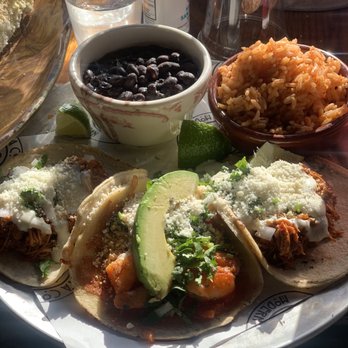 Xaco Taco - Chipotle Chicken Tinga taco platter + shrimp Diablo taco - Mexican Near Me - Providence, Rhode Island
