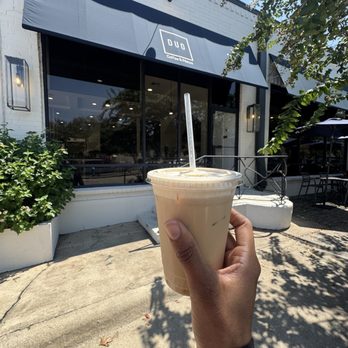 DUO - River Oaks - Iced Caramel Latte with Vanilla cold foam! - Coffee & Tea Near Me - Houston, Texas DUO - River Oaks - Iced Caramel Latte with Vanilla cold foam! - Coffee & Tea Near Me - Houston, Texas