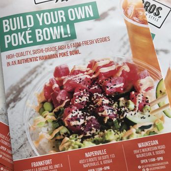 Poke Bros - Menu front - Seafood Near Me - Naperville, Illinois