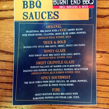 Burnt End BBQ - Several Award Winning Sauces - Barbeque Near Me - De Soto, Kansas