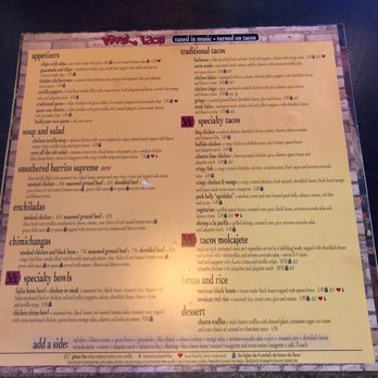 Vinyl Taco - Menu - Mexican Near Me - Sioux Falls, South Dakota