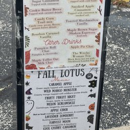 Fall menu