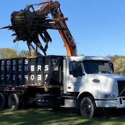 Josh's Containers - Getting live loaded on a barn demolition