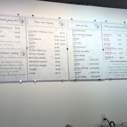 La Rural Mexican Grill - Menu board