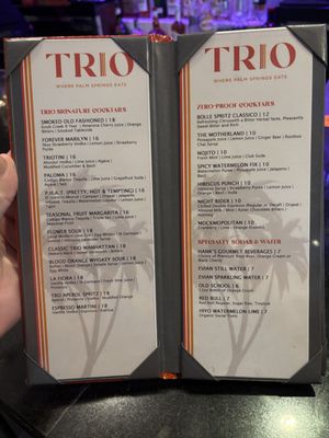 Menu photo 2 Trio Restaurant Palm Springs, CA Menu photo 2 Trio Restaurant Palm Springs, CA
