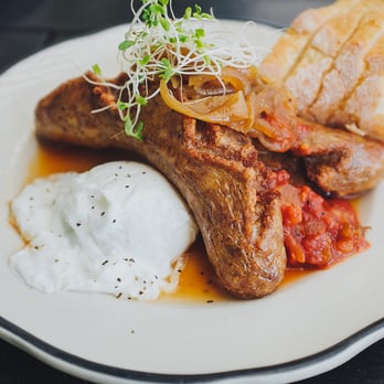 Hillside Farmacy - bangers and eggs - New American Near Me - Austin, Texas