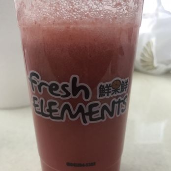 Fresh Elements - I ordered strawberry & banana milk, but where the hell is my milk and banana?   Sad. - Juice Bars & Smoothies Near Me - Richmond, British Columbia