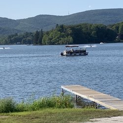 Lakeside Bar & Grill - Nice view from the deck. Left before sunset