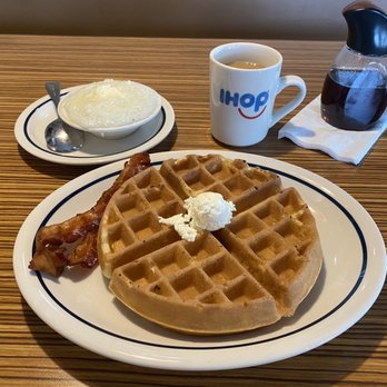 IHOP - Waffle combo and I substituted eggs for grits - Breakfast & Brunch Near Me - Huntsville, Texas
