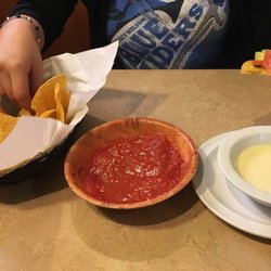 Acapulco Grill - Chips, salsa and quest.   This restaurant is a favorite among the college students.