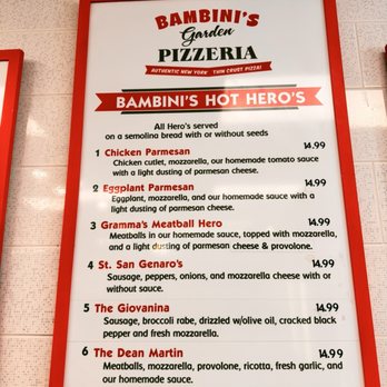 Bambini's Garden Pizzeria - Heros - Pizza Near Me - Delray Beach, Florida