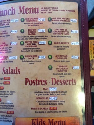 Menu photo 5 Arturo's Mexican Restaurant Irving, TX