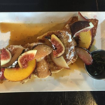 Magpie Cafe - French Toast with peaches and figs. All that syrup was poured before it arrived so let your server know you want to be the syrup gatekeeper - New American Near Me - Sacramento, California Magpie Cafe - French Toast with peaches and figs. All that syrup was poured before it arrived so let your server know you want to be the syrup gatekeeper - New American Near Me - Sacramento, California