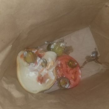 Jack in the Box - Ordered a jumbo jack with jalapenos. They put half of the burger in the box and the other half in the bag. - Fast Food Near Me - San Pedro, California