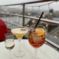 Glass bar - Aperol spritz and pornstar martini
