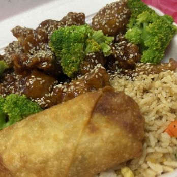 Phở Happiness - Sesame chicken, fried rice, and egg roll - Vietnamese Near Me - Houston, Texas