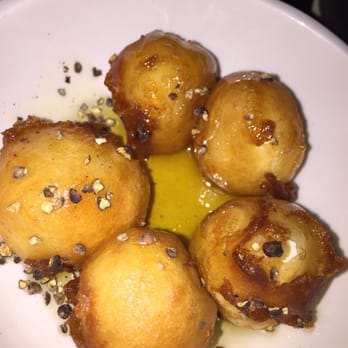 Ecco Midtown - Fried goat cheese balls with honey... Yum! - Modern European Near Me - Atlanta, Georgia