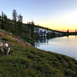 Lake Carr Campground - Lake Carr at Sunset... captured on the trail just beyond the last campsite at the very end. Ugh! Heaven!