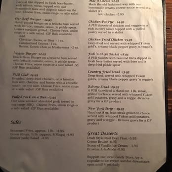 Pub 'n Grub - This is the updated menu. January 2016 - Gastropubs Near Me - Angel Fire, New Mexico