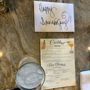 The Kitchen at  StoneBrier - Nice touch with the anniversary card, which includes 25% our next visit (within the next 3 months) - New American Near Me - Stockton, California