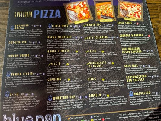 Menu photo 8 Blue Pan Pizza Denver, CO