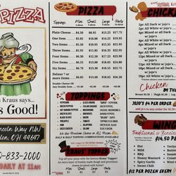 Kraus'pizza - Menu (1 of 2)