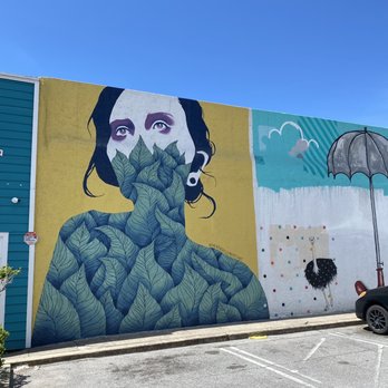 Vine Girl Mural - Public Art Near Me - Panama City, Florida Vine Girl Mural - Public Art Near Me - Panama City, Florida