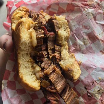 Sundance BBQ - Brisket sandwich with onion - Barbeque Near Me - Austin, Texas