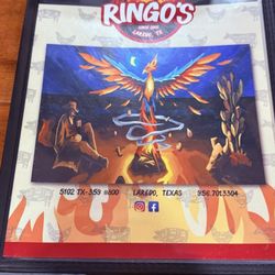 Ringo's BBQ and Burgers - Menu cover so nice
